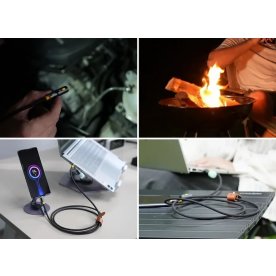 CapableX USB C ladekabel, lommelygte og lighter