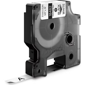 Dymo RHINO Permanent Polyester 19mm, sort på metal