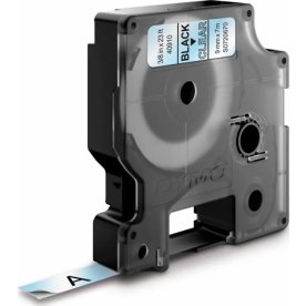 Dymo D1 labeltape 9mm, sort på klar