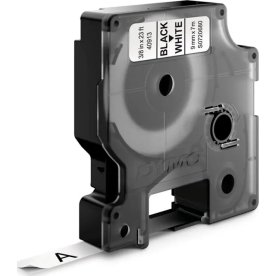 Dymo D1 labeltape 9mm, sort på hvid