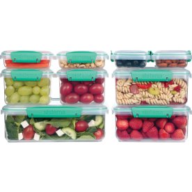 Sistema Klip It+ opbevaringsboks, 18 dele, teal