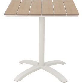 Mads cafébord 70x70 cm, sandy grey/teak nonwood
