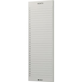 NAGA Magnetisk ståltavle, 20 x 60 cm, månedsplan