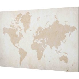 NAGA Magnetisk ståltavle, 90 x 60 cm, verdenskort