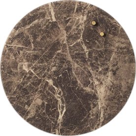 NAGA Cirkel glastavle, Ø35 cm, brun marmor