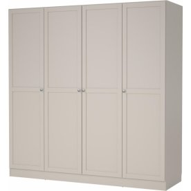 Coreline garderobeskab 4 døre, gråbeige