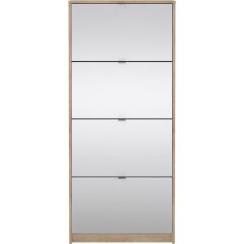 Coreline skoskab 4 låger/8 rum, spejl/eg