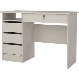 Small Officeline skrivebord 4 skuf/1 lås, gråbeige