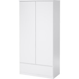 Coreline garderobeskab 2 døre/1 skuffe, højg. hvid