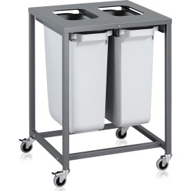 Sorteringsvogn Light, 2 beholdere, 120 L.