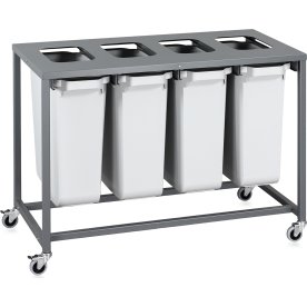 Sorteringsvogn Light, 4 beholdere, 240 L.