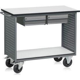 Værkstedsvogn FLEX 200, med 2 skuffer, grå