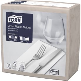 Tork Middagsserviet, 2-lag, Natur, 150 stk.