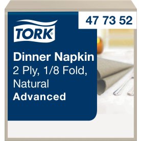 Tork Middagsserviet, 1/8, 2-lag, Natur, 150 stk.