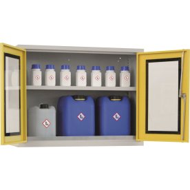 Kemivægskab med vindue til vandskadelige stoffer