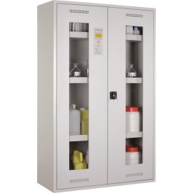 Kemiskab m/vindue til giftig kemi, 1200x500x1950mm