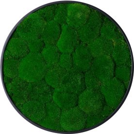 Pudemosbillede, Ø70 cm, m/sort træramme