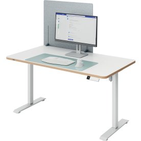 Leitz bordskærmvæg højdejust. 70x80cm, grå