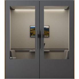 PhoneAlone Mødeboks, 4 pers., Grå/lys eg