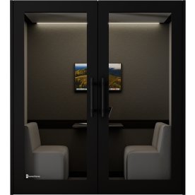 PhoneAlone Mødeboks, 4 pers., Sort/ Sorte lameller