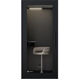 PhoneAlone Telefonboks, Sort/ Sorte lameller