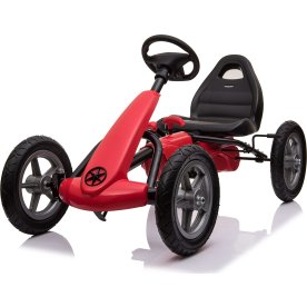 NORDIC PLAY Pedal gocart med gummihjul, rød