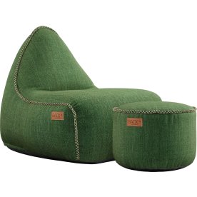 SACKit Cobana Lounge Chair + Pouf, cobana green