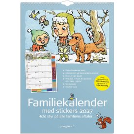 Mayland 2027 Familiekalender m. stickers, 6 kol.