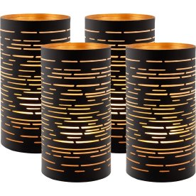 Securit® CORSICA metalstager, sort/guld, 4 stk