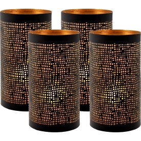 Securit® IBIZA metalstager, sort/guld, 4 stk