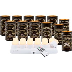 Securit® CORSICA metalstager m/hvid LED, 12 stk