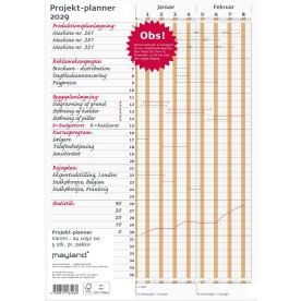 Mayland 2029 Kalender, Projekt Planner, brun