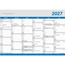 Mayland 2027 Kontorkalender, Klassisk, A4