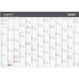 Mayland 2027 Kontorkalender, Moderne, A3, 1x13mdr.
