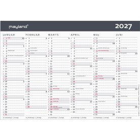Mayland 2027 Kontorkalender, Moderne, A5