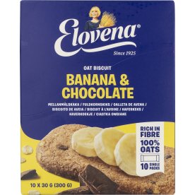 Elovena Biscuit Banan og Chokolade, 300 g