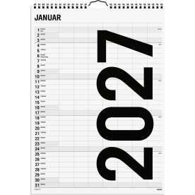 Mayland 2027 Vægkalender, Black & White, 7 kol.