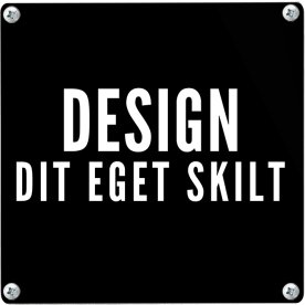 Skilt | Kvadrat | 7 x 7 cm | M. huller