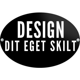 Skilt | Oval | 7 x 5 cm | M. huller