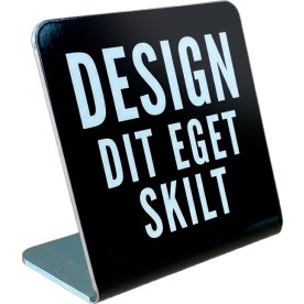 Bordskilt | 6,7 cm + 2 cm fod