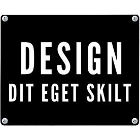 Skilt | Rektangel | 12 x 9 cm | M. huller