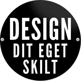 Skilt | Rund | Ø10 cm | M. huller
