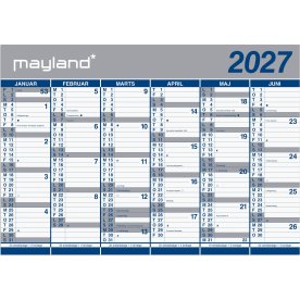 Mayland 2027 Kæmpekalender, papir, 2x6 mdr. pose