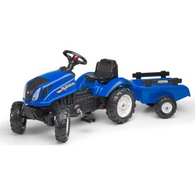 FALK New Holland traktor med vogn, blå