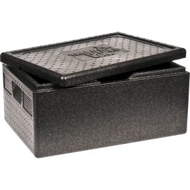 Termokasse, 60x40x33cm, 49L, 1/1 GN, EPP, sort