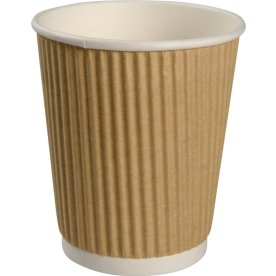 Papkrus, riflet, brun, 24 cl, 25 stk.