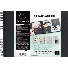 Exacompta Scrapbog, 210 fotos, sort