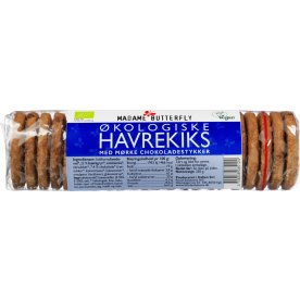 Madame Butterfly Øko Havrekiks m. chokolade, 250 g