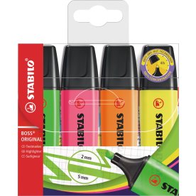 Stabilo Boss Highlighter | 4 farver