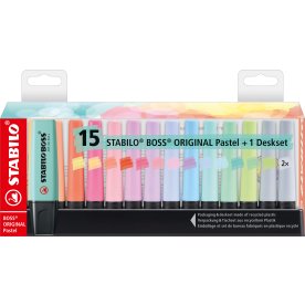 Stabilo Boss Highlighter | Pastel | 15 farver